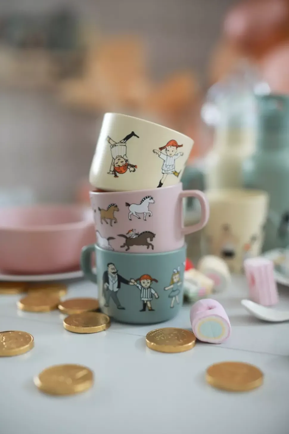 Pippi Kopp Med Håndtak Gul