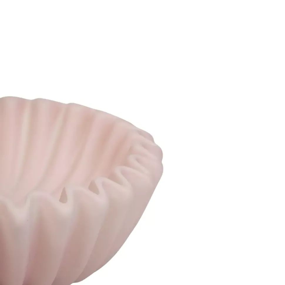 Pleated Skål Rosa D20