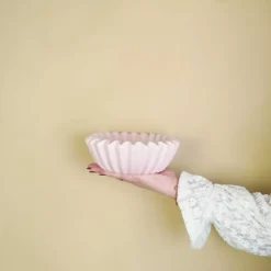 Pleated Skål Rosa D20