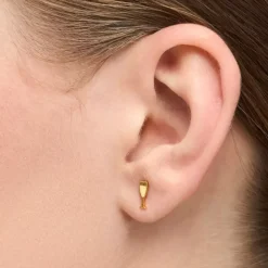 Pop Ørering Gullbelagt 1 stk