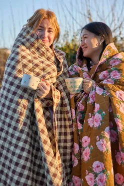 Quilted Bomullspledd Floral Fiesta