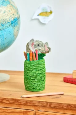 Raffia Heklet Penal / Veske I Elefantform
