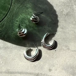 Øredobber, Hoops 19 Mm, Liquid S