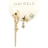Øredobber S/3 Gold/Crystal