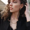 Øreringer Med Krystallstener, Black