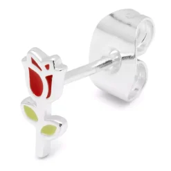 Rose Ørering Sølv 1 Stk