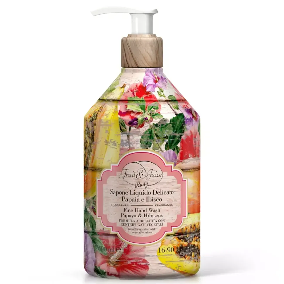 Rudy - Fruit & Juice - Flytende såpe 500ml Papaya & Hibiscus