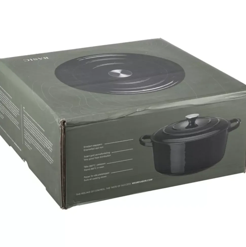Sabor Støpejernsgryte Sort 6,5l