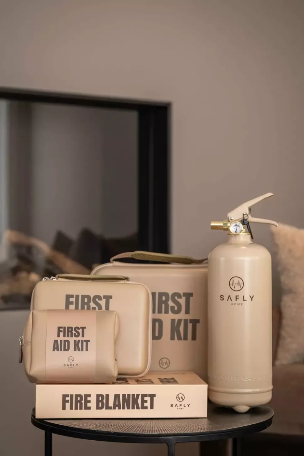 Safly Førstehjelpsskrin Mellom Beige