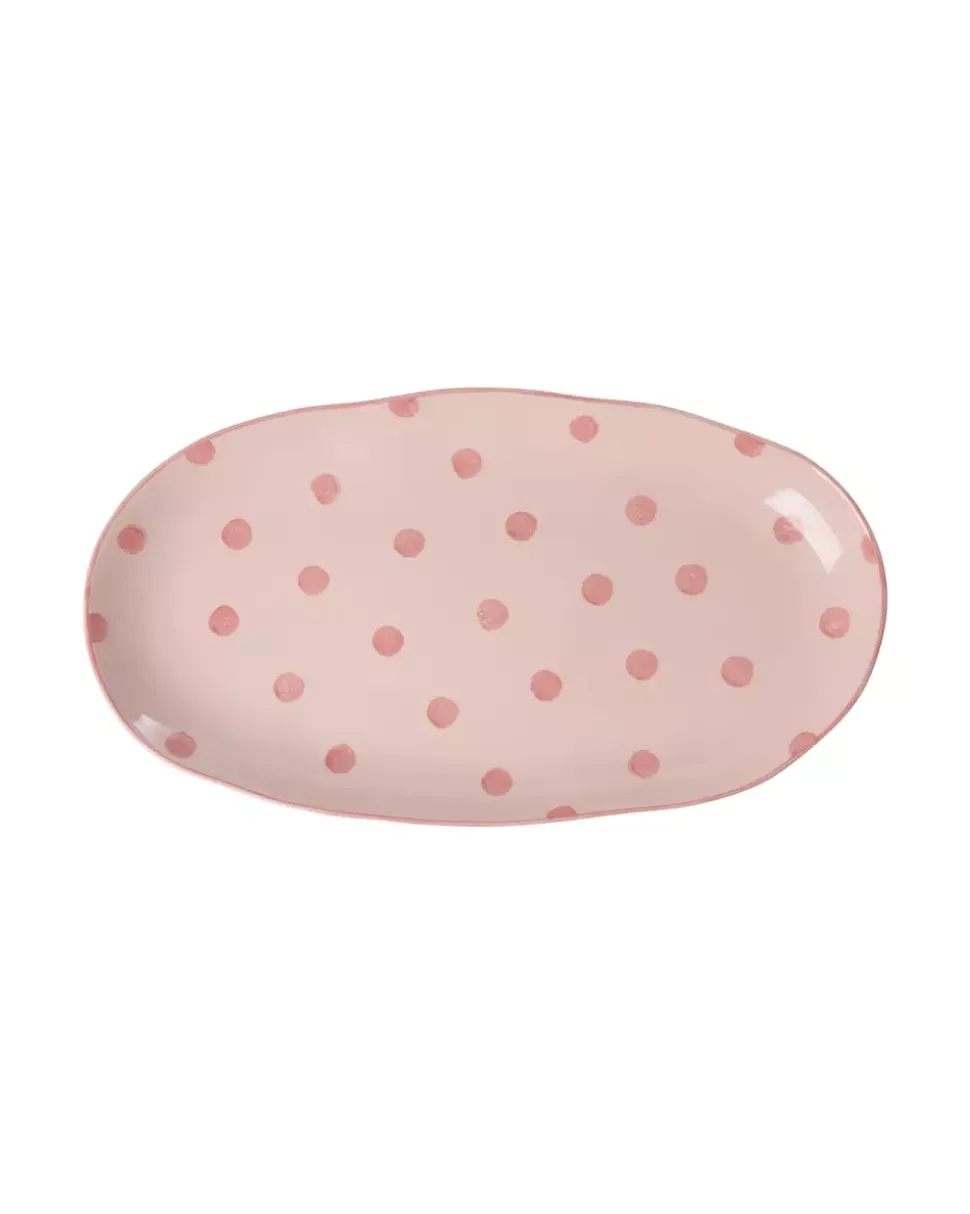 Serveringsfat Dots Rosa Medium