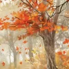 Serviett Autumn tree