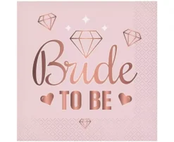 Serviett Bride To Be Rosa