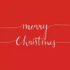 SERVIETT CHRISTMAS NOTE RED LUNSJ