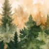 Serviett Evergreen trees