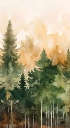 Serviett Evergreen trees
