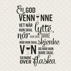 Serviett God venninne