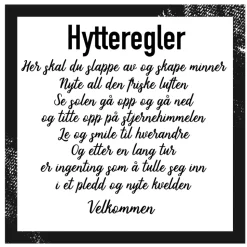 Serviett Hytteregler 20stk
