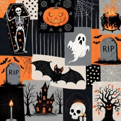 Serviett Kaffe Creepy Halloween