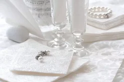 Serviett Kaffe Elegance Pearl White