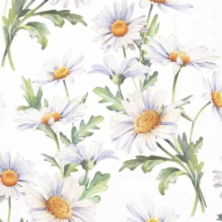 Serviett Lunsj Beautiful Daisies White