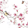 Serviett Lunsj Birds and Blossom White
