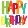 Serviett Lunsj Birthday letters