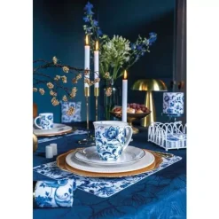 Serviett Lunsj Delft Blue florals
