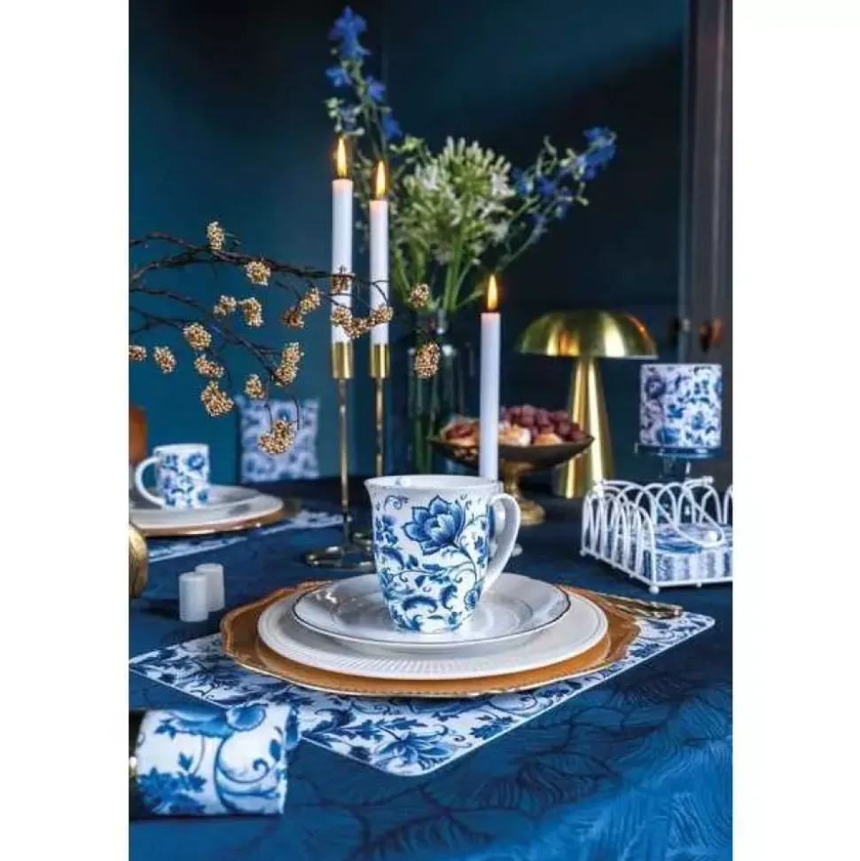 Serviett Lunsj Delft Blue florals