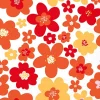 Serviett Lunsj Flower power red
