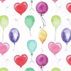 Serviett Lunsj Flying balloons white