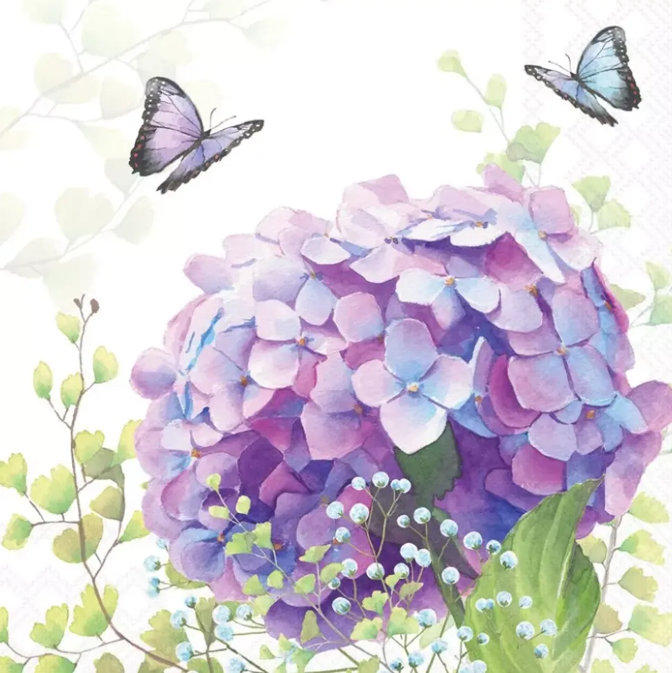Serviett Lunsj Hydrangea ball