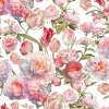 Serviett Lunsj Roses and tulips