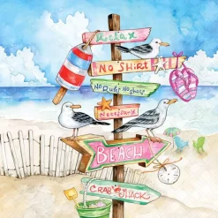 Serviett Lunsj Seaside signs