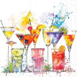 Serviett Lunsj Splashing drinks