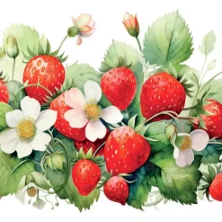 Serviett Lunsj Strawberries