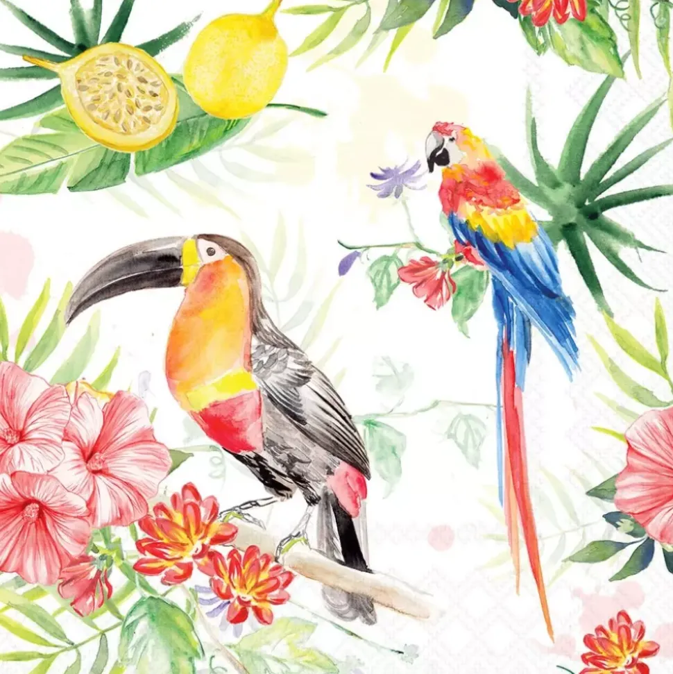 Serviett Lunsj Tropical birds