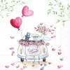 Serviett Lunsj Wedding car