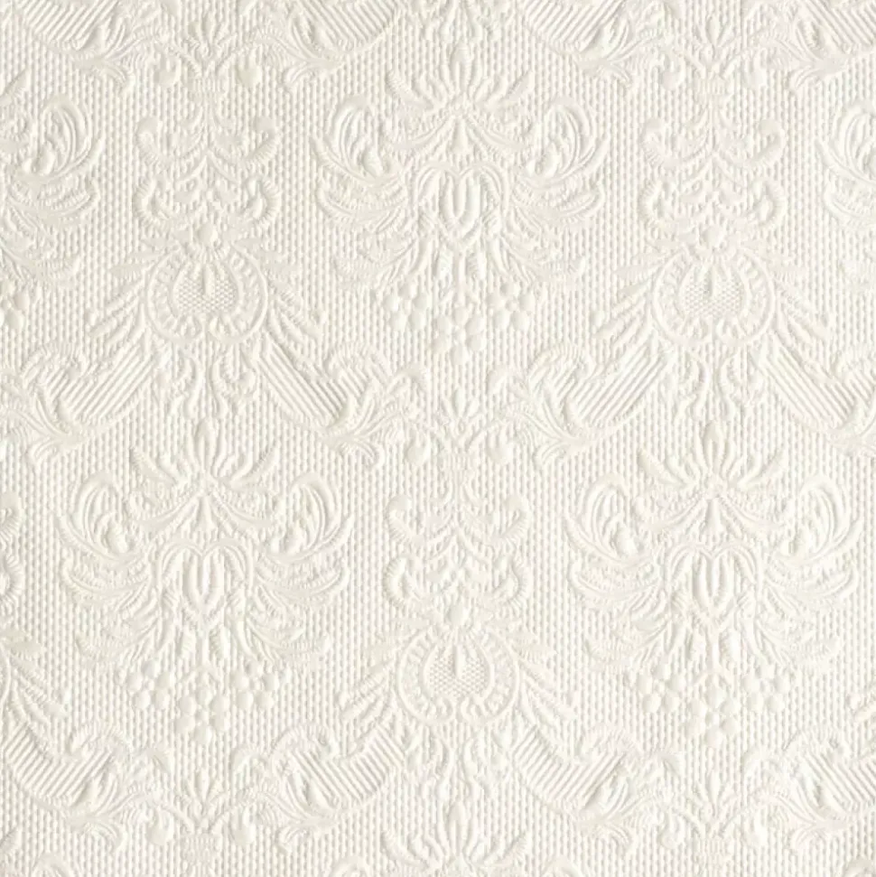 Serviett Middag Elegance Pearl White