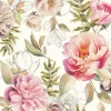 Serviett Peonies Composition Cream