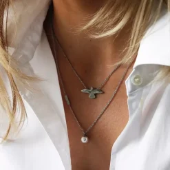 Shellpearl Kort Smykke Stål