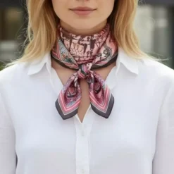 Silkeskjerf Rosa Mønster