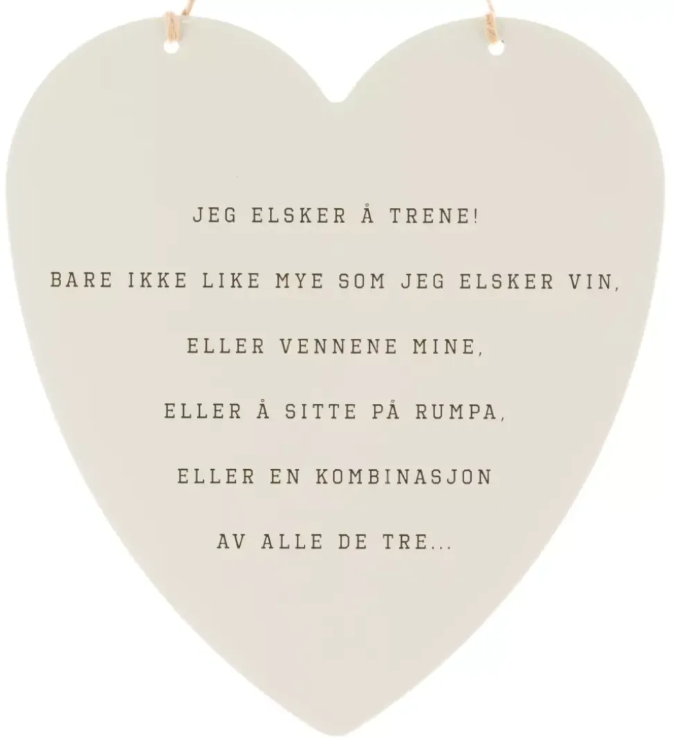 Skilt Jeg elsker å trene