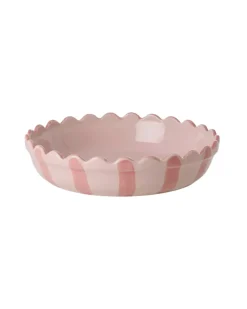 Skål Ildfast Striper Rosa Liten