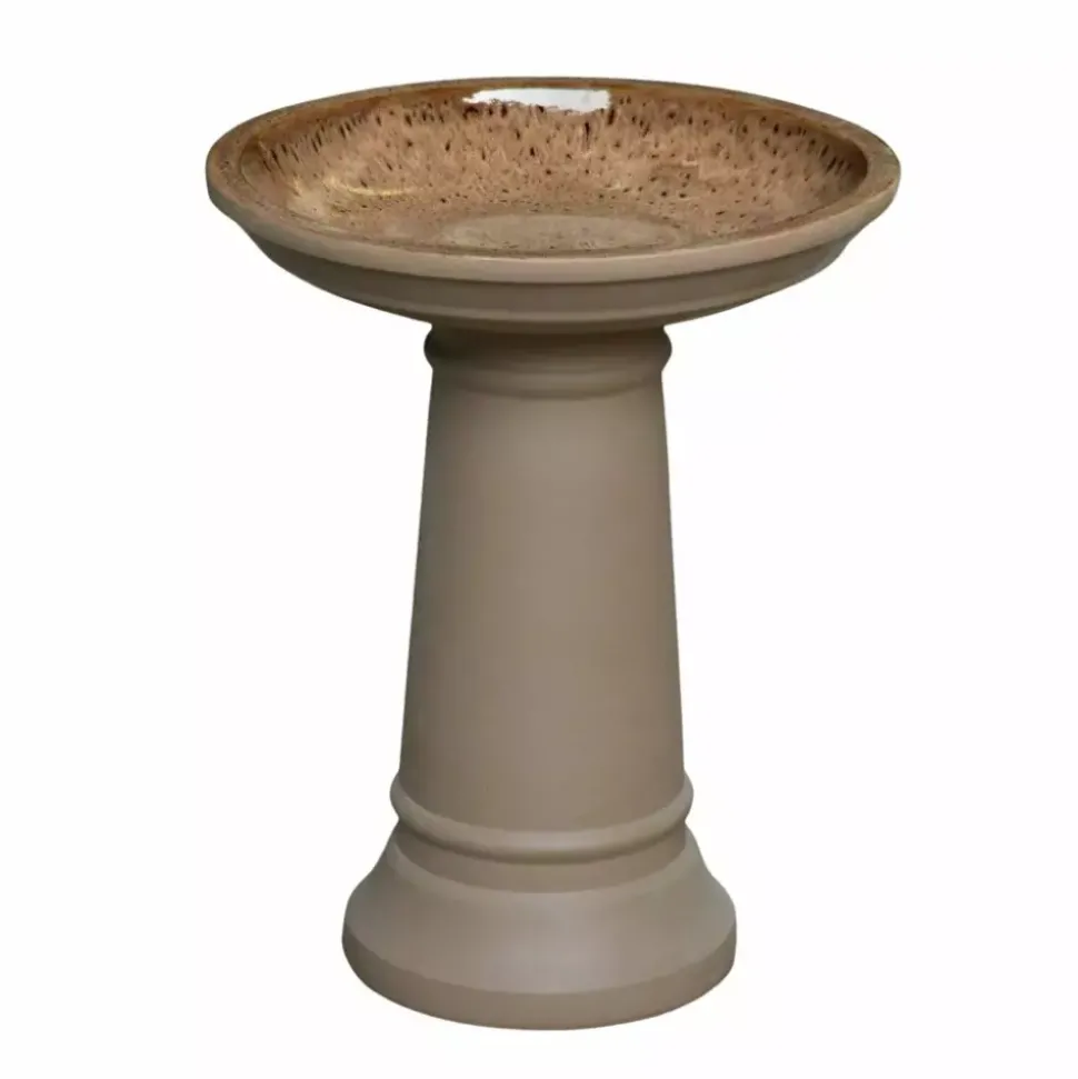 Skyla Fuglebad Cappuccino/Terracotta D45 H52