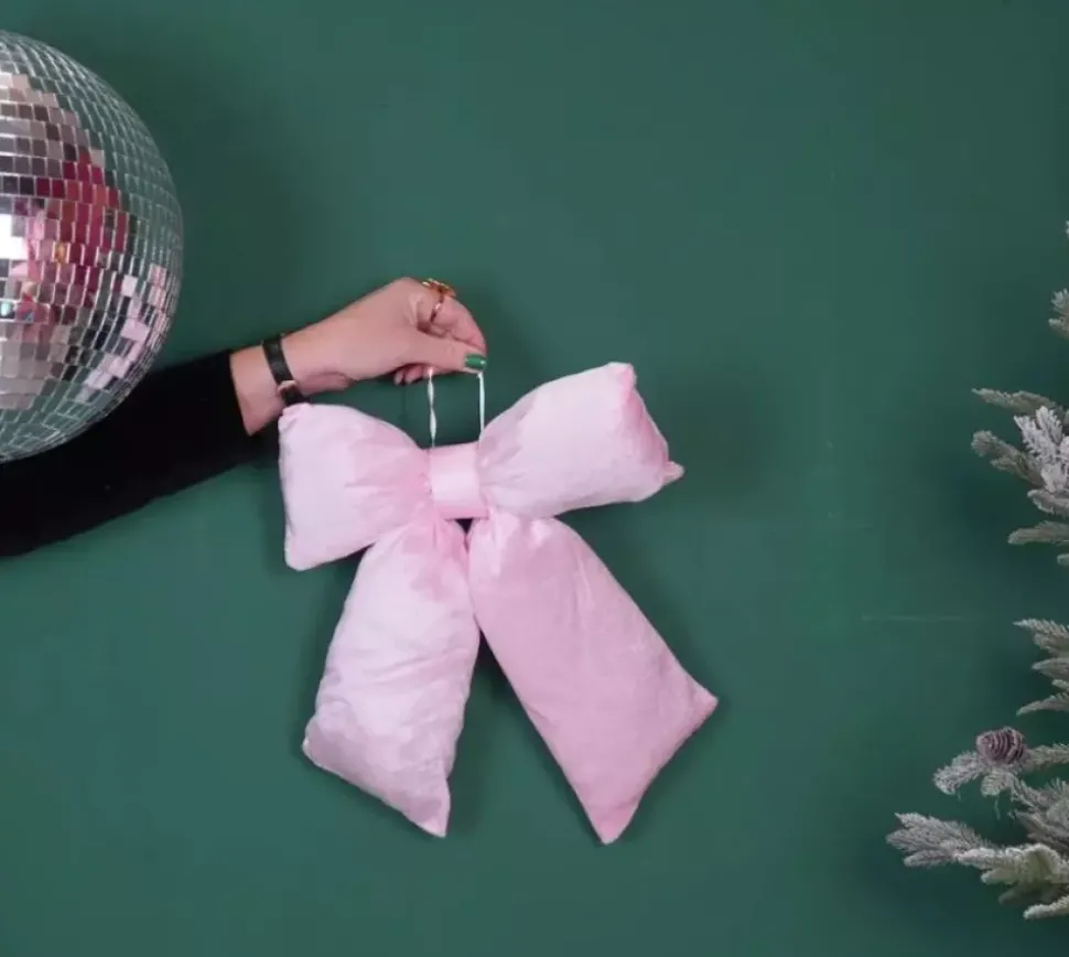 Sløyfe Stor Rosa Velur