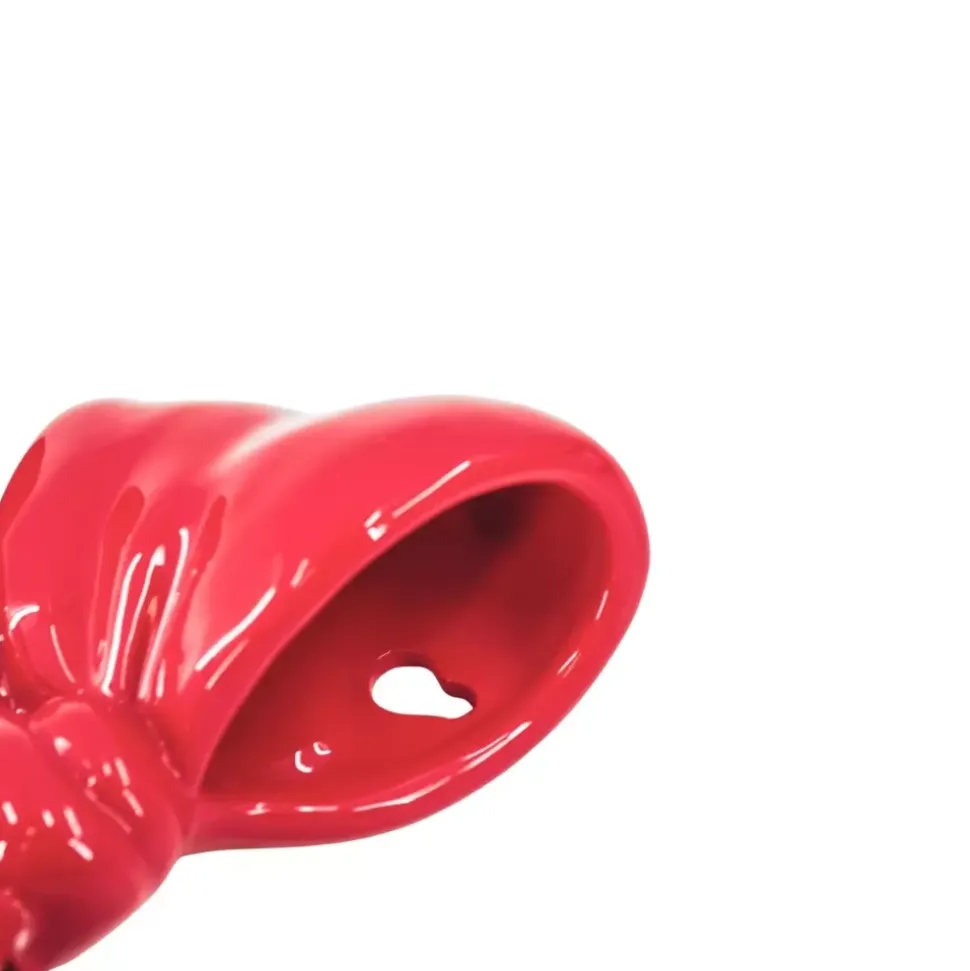 Sløyfe Vase/Dekor Rød H20