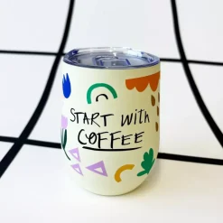 Small Talk Termokopp "Start With Coffee.."