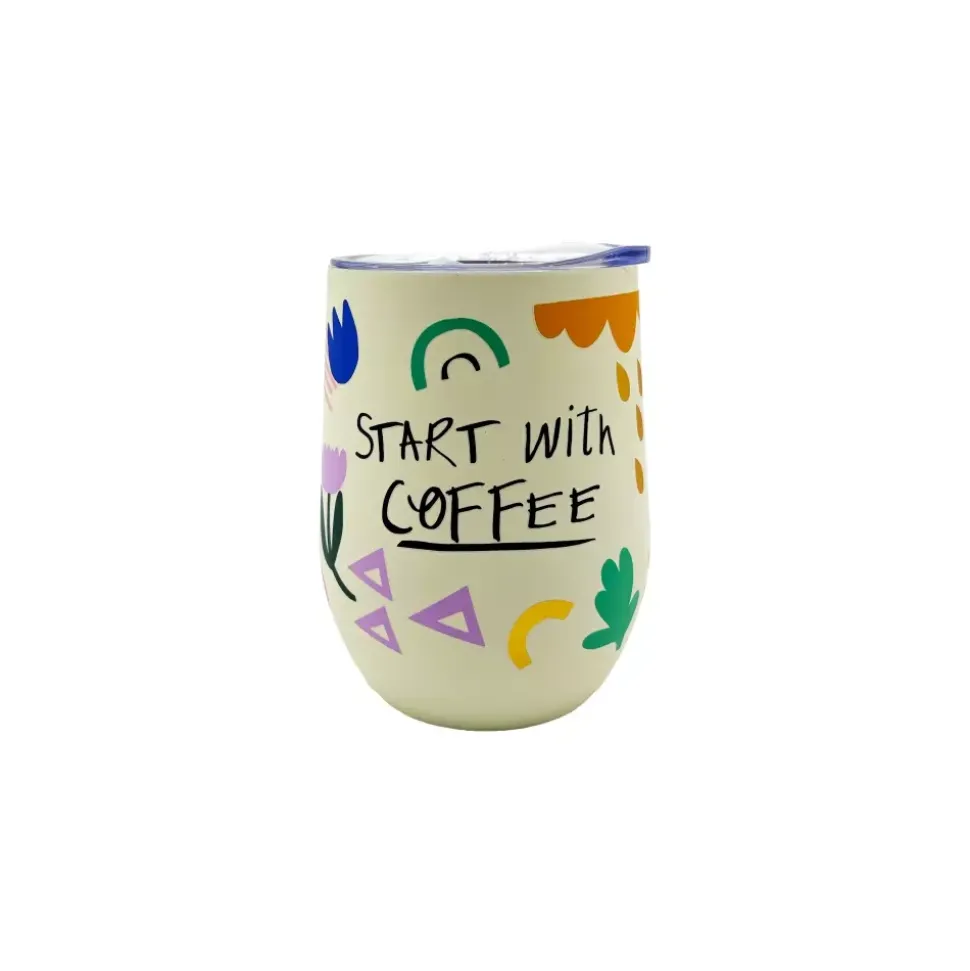 Small Talk Termokopp "Start With Coffee.."