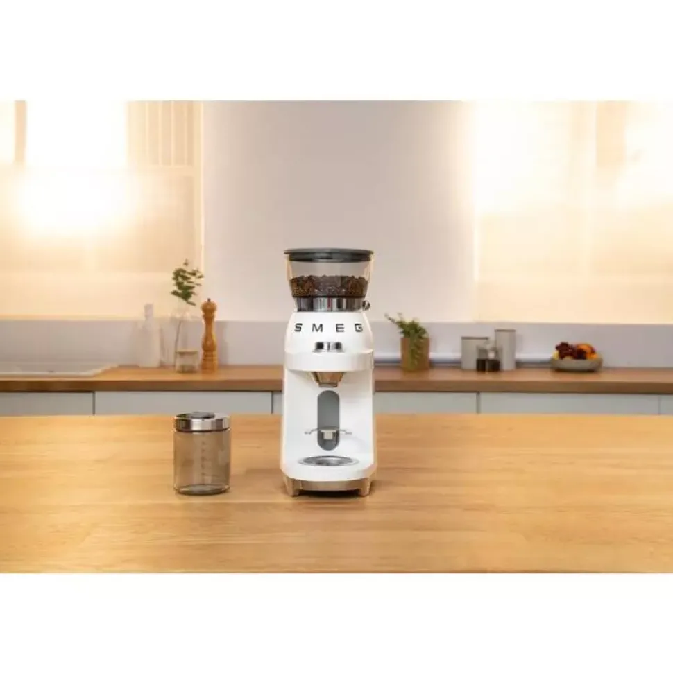 SMEG - CGF03 - Kaffekvern - 240 g Hvit