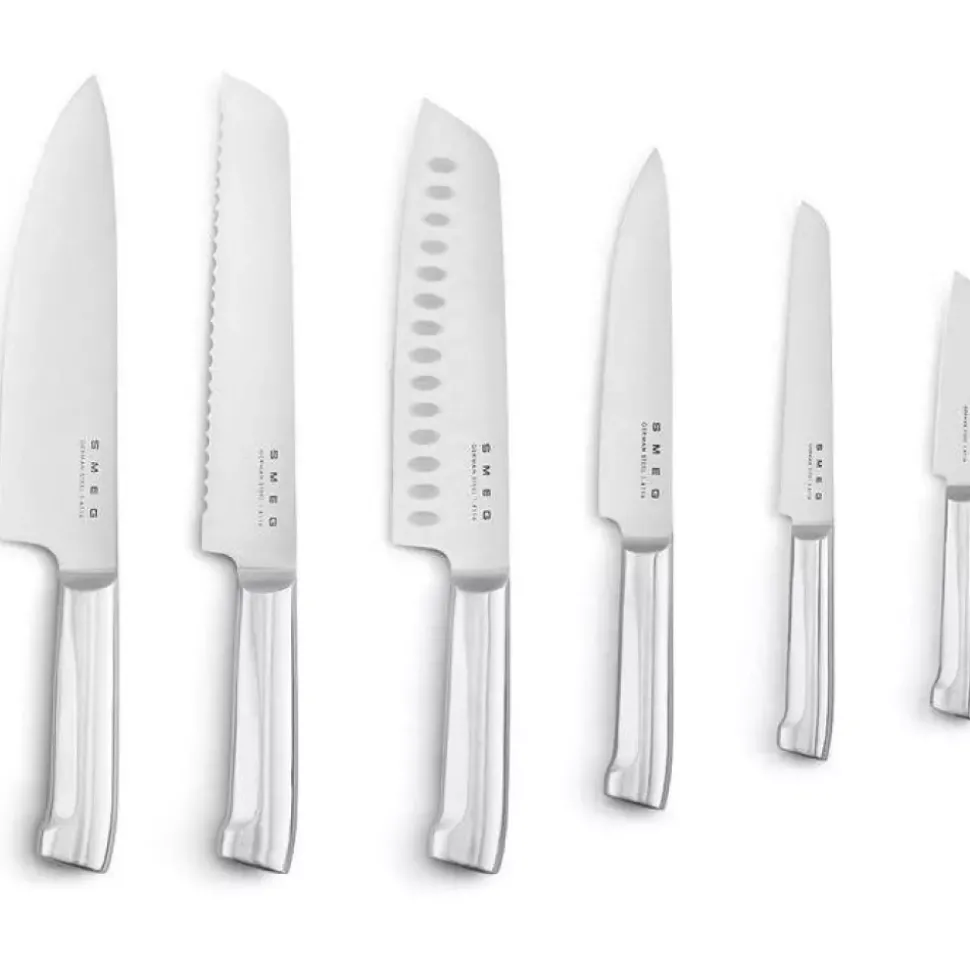 SMEG - KBSF02 - Knivblokk m/6 kniver Svart